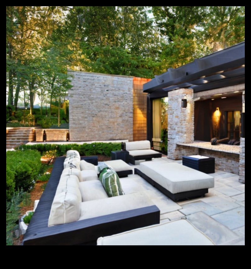 غرفة معيشة فاخرة في الهواء الطلق: قم بتحويل مساحتك باستخدام أثاث الحدائق