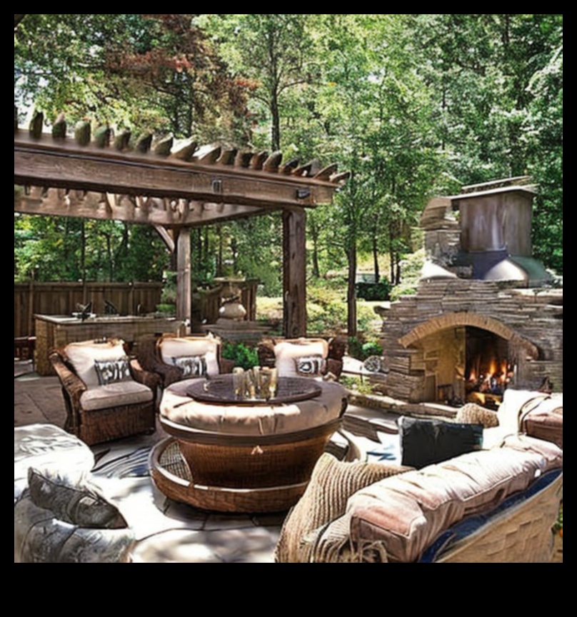 غرفة معيشة فاخرة في الهواء الطلق: قم بتحويل مساحتك باستخدام أثاث الحدائق